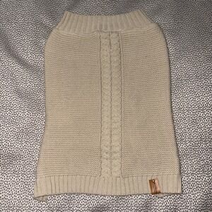 MUTT NATION By Miranda Lambert Dog‎ Tan Cable Sweater Large
